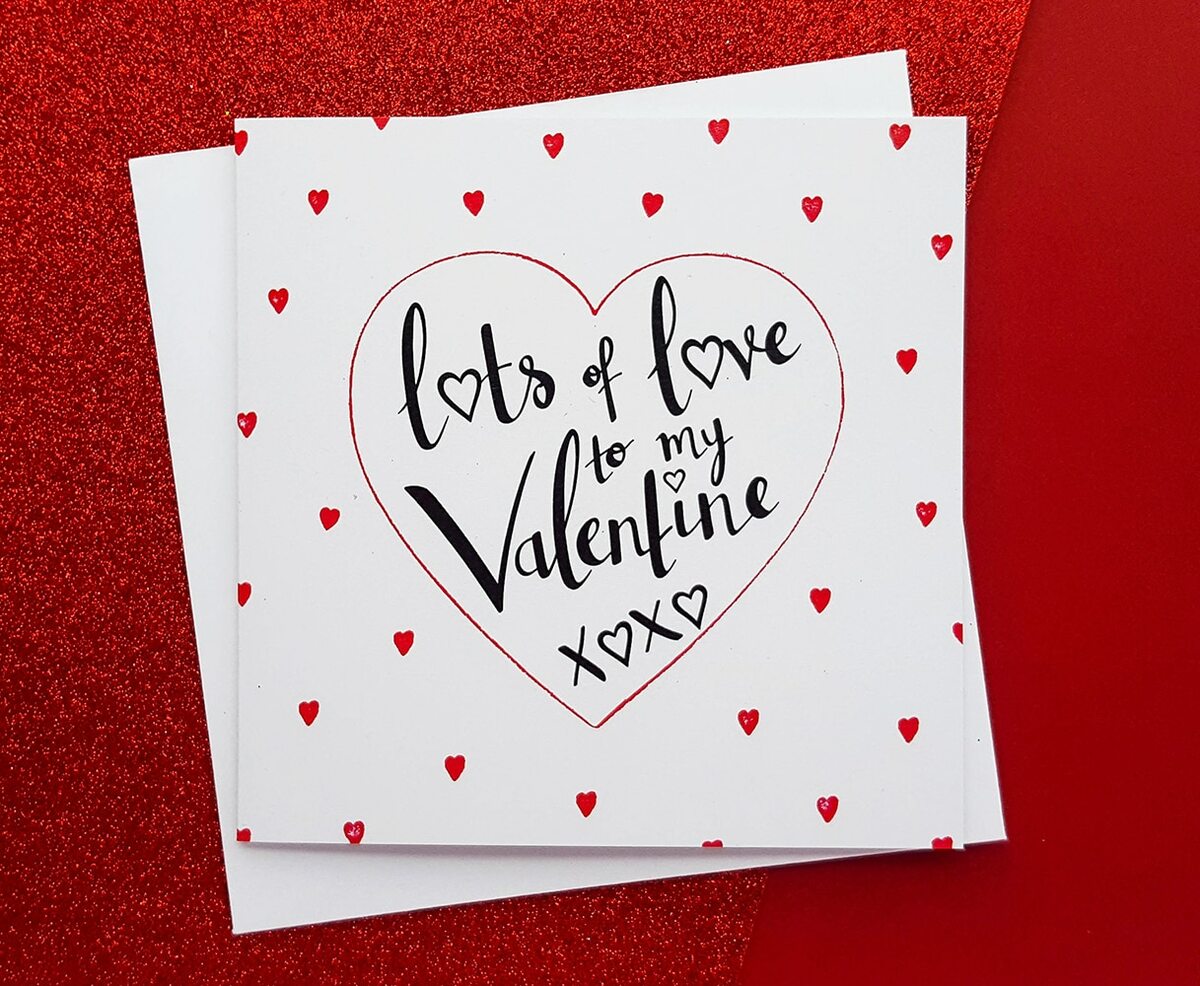 lots of love valentine card romantic hand drawn 38596.1518227503